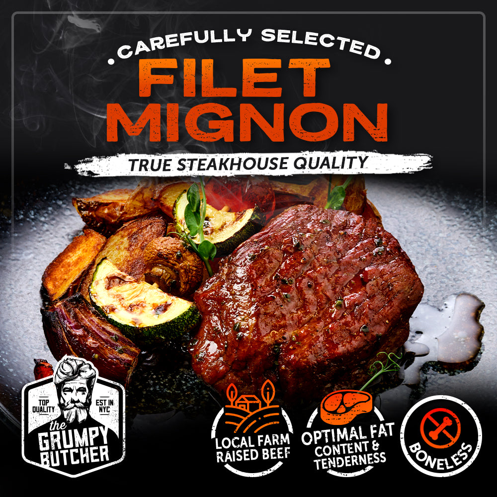 Prime Cut Filet Mignon Medley - 6 Pack, 8 oz - Assorted Prime Filet Mignon Steaks