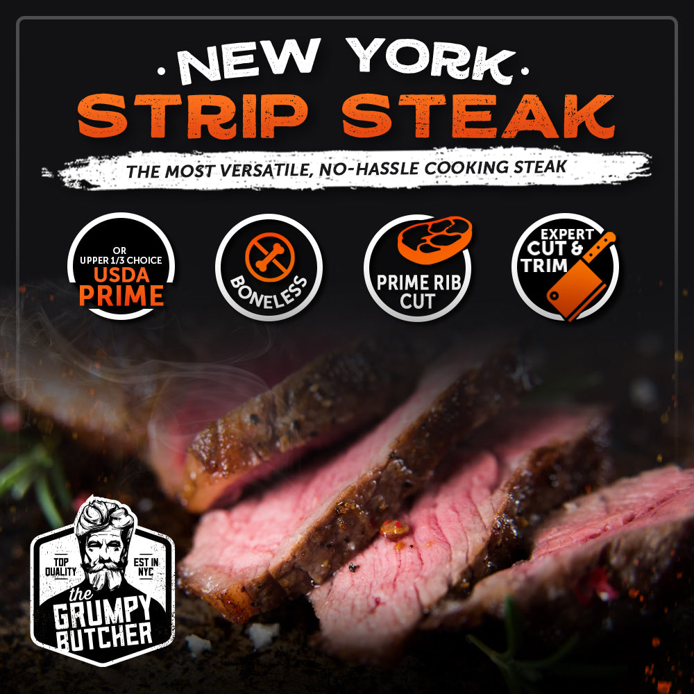 Grumpy Butcher's 6 Steak Sampler: Filet Mignon & NY Strip Steaks - Assorted Steak Cuts