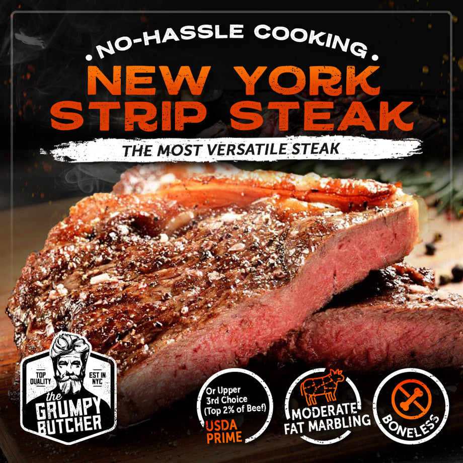 Ny Strip Steak Broiled Steak Medium Rare USDA Prime NY Strip
