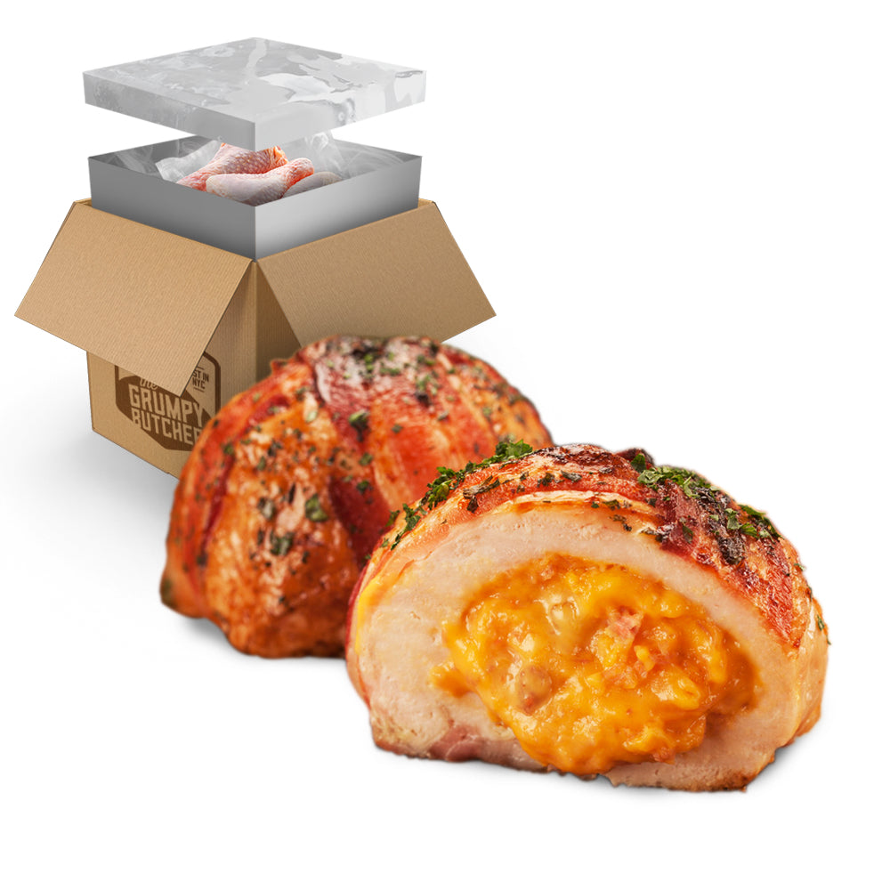 Cheesy Bacon Wrapped Stuffed Chicken Breast - 8oz - Deliciously Stuffed Chicken Dish