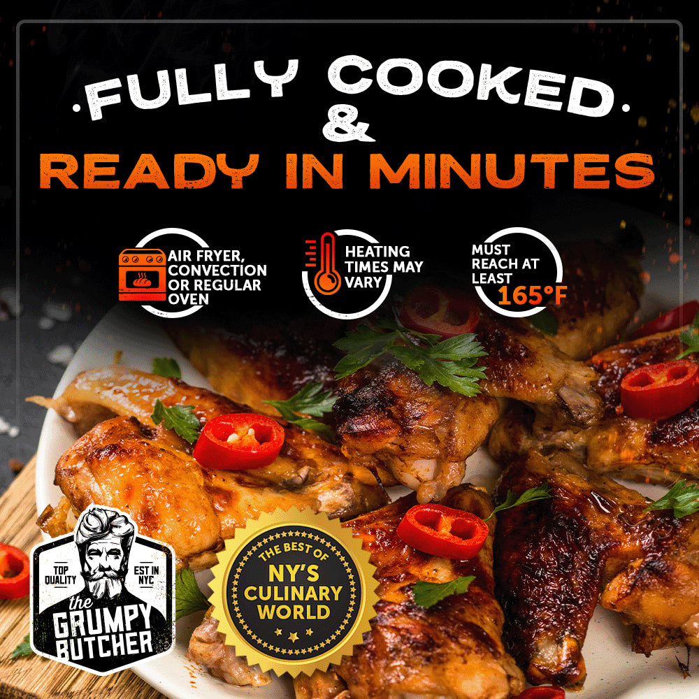 Fully Cooked Spicy Chicken Wings - 5 lb Family Pack - Spicy and Flavorful Chicken Wings