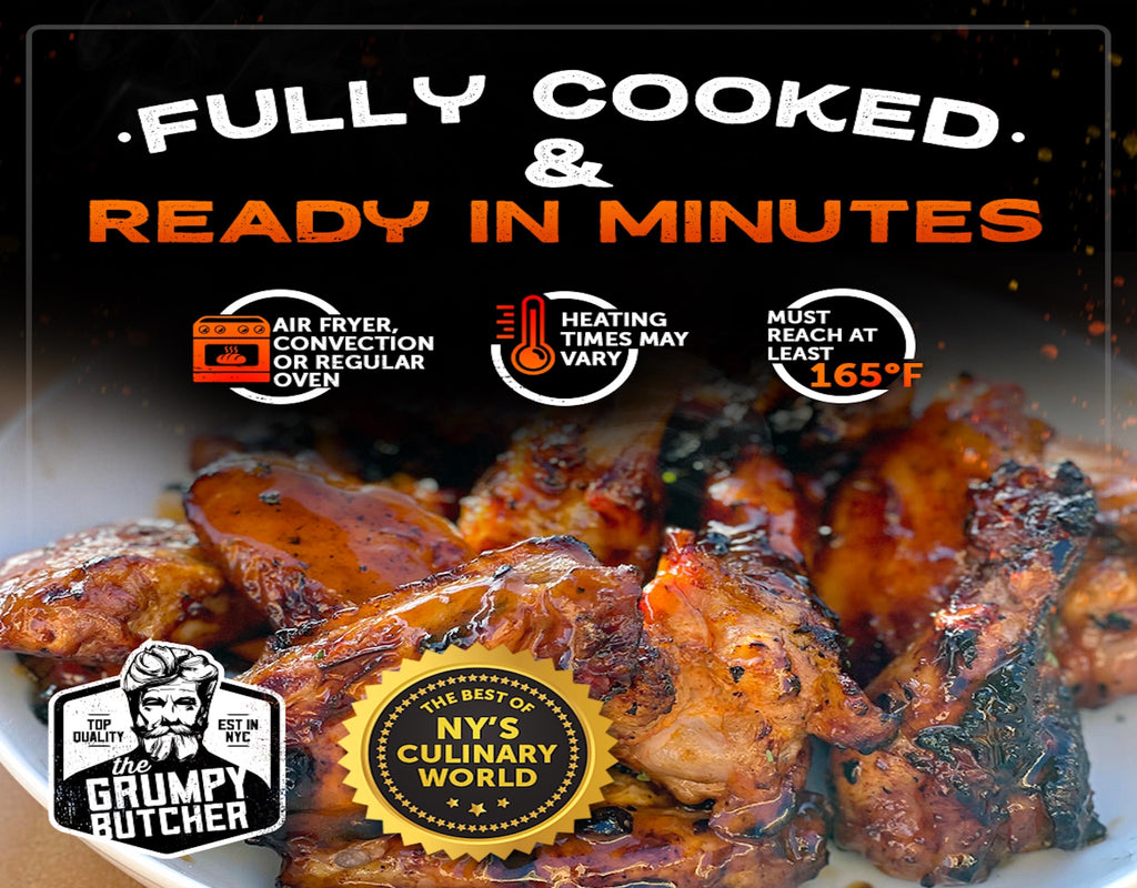 Fully Cooked Smoky Chicken Wings - 5 lb Family Pack - Flavorful Smoky Chicken Wings