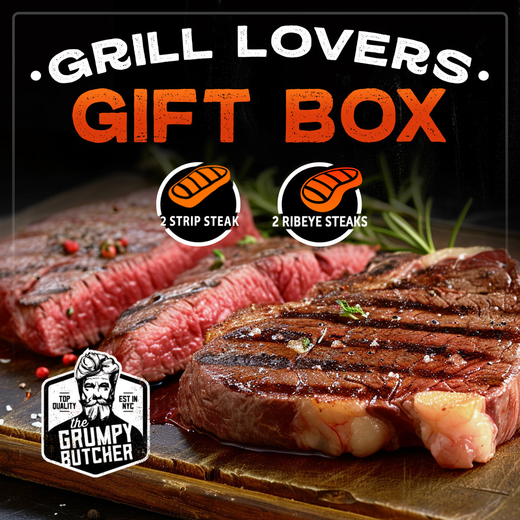 Grumpy Butcher Premium Ribeye Steaks Gift Package - Juicy and Flavorful Beef Cuts