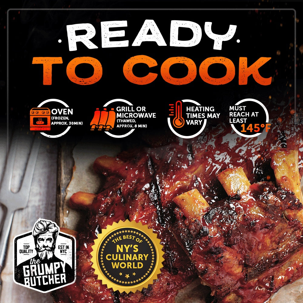 Fully-Cooked Memphis Magic BBQ Pork Ribs - 3 lb - Flavorful BBQ Pork Ribs