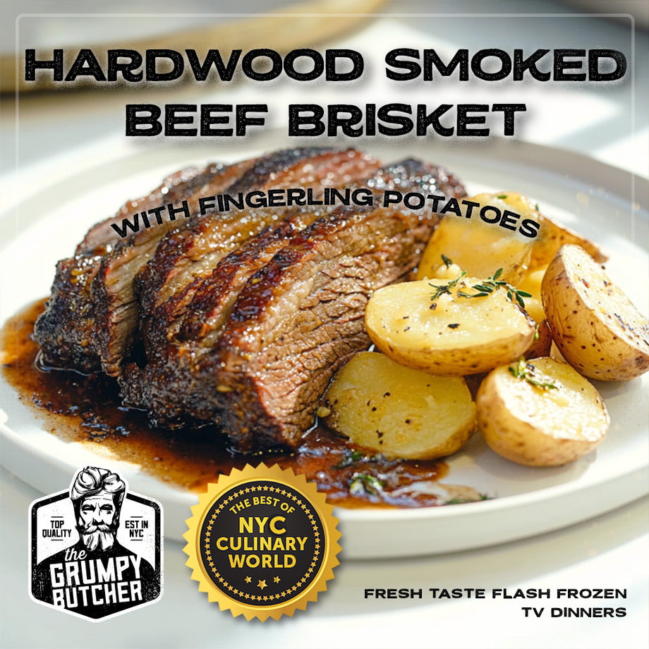 Grumpy Butcher Premium Prepared Meals: Smoked Beef Brisket & Fingerlin ...