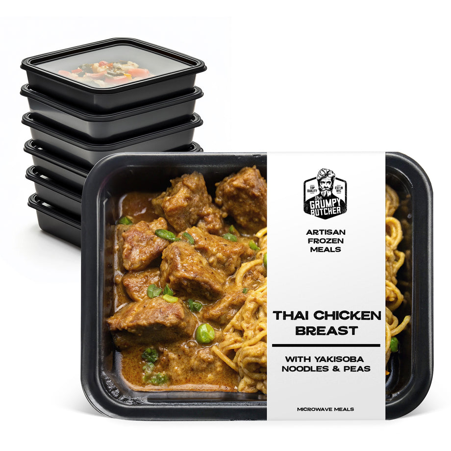 Grumpy Butcher Premium Prepared Meals: Thai Style Chicken Breast & Yak ...