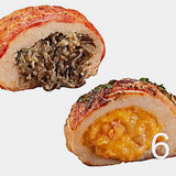 Grumpy Butcher Bacon Wrapped Stuffed Chicken Breasts - Variety Set of 6