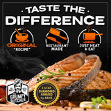Grumpy Butcher Fully Cooked Sturgeon Fish in Oil 24 - 32 oz | Sustainably Farmed Mild-Flavored U.S. Beluga Sturgeon | Loaded w/ Healthy Long Chain Omega-3, Vitamins B, D, Nutrients & Minerals | Just Heat & Eat