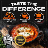 Grumpy Butcher Fully Cooked Sturgeon Fish in Tomato Sauce 24 - 32 oz | Sustainably Farmed Mild-Flavored U.S. Beluga Sturgeon | Loaded w/ Healthy Long Chain Omega-3, Vitamins B, D, Nutrients & Minerals | Just Heat & Eat